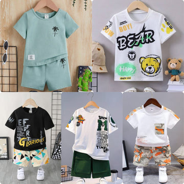 DOS-413 Premium Summer Baby Boy Suits (Pack of 5) – Kids Collection - All Sizes Available