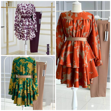 123A - Stylish Pack of 3 Women's Casual Summer Suit Set β Premium Stitched Kurti & Trousers 50% Off Summer Sale