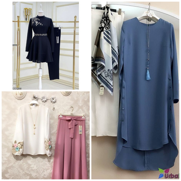 129A - Stylish Pack of 3 Women's Casual Summer Suit Set β Premium Stitched Kurti & Trousers 50% Off Summer Sale
